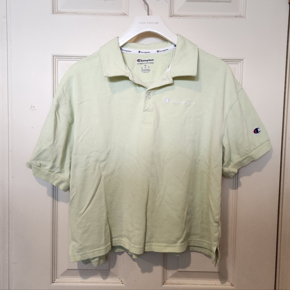 Champion lime green polo shirt